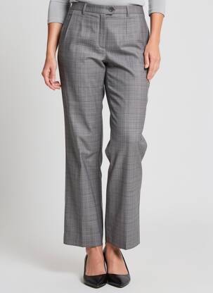 Pantalon drept talie cu cleme talie înaltă gri LUCIA femeie