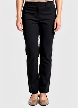 Pantalon slim talie înaltă talie înaltă negru GUY DUBOUIS femeie