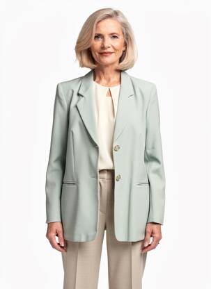 Sacou buzunare verde BARBARA LEBEK femeie