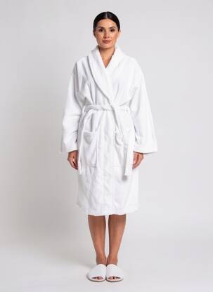 Halat de baie microfibre alb HOTEL MEGASTORE femeie