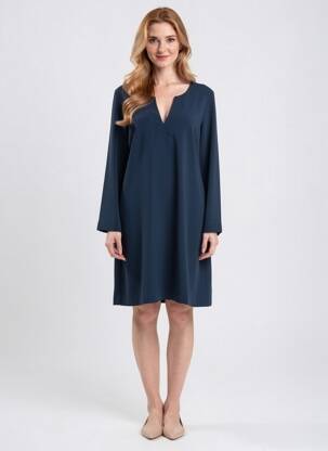 Rochie scurtă mâneci lungi mâneci lungi albastru RIVER WOODS femeie