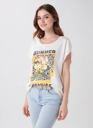 Tricou elasticitate mâneci scurte bej MARC AUREL femeie