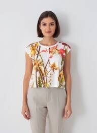 Tricou elasticitate mâneci scurte galben HIGH femme