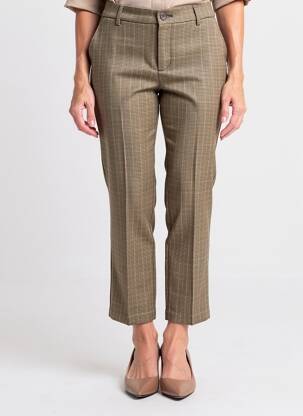Pantalon 7/8 talie cu cleme mărime normală bej LIU JO femeie