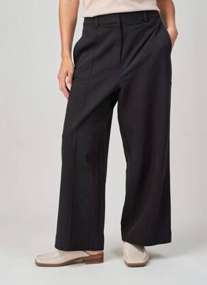 Pantalon larg țesătură crep mărime normală negru H&M femeie