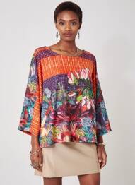 Top țesătură jersey mâneci lungi portocaliu MARIE ANTOILETTE femme