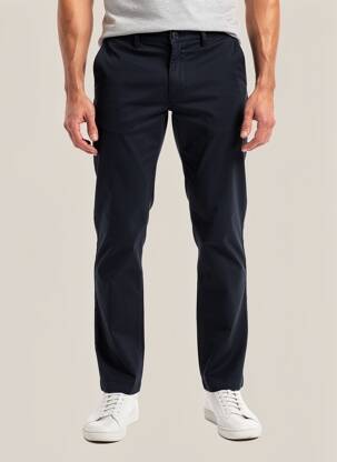 Pantalon chino elasticitate mărime normală albastru DAYTONA bărbat