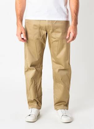 Pantalon drept țesătură poplin mărime normală verde DAYTONA bărbat