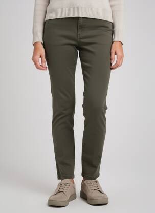 Pantalon slim elasticitate mărime normală verde LCDN femeie