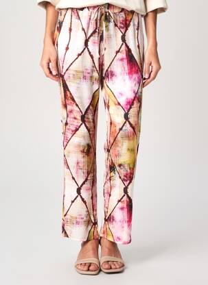 Pantalon drept elasticitate mărime normală roz UNICA PLUS femeie