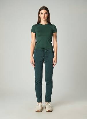 Pantalon slim talie elastică mărime normală verde LCDN femeie