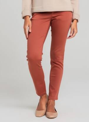 Pantalon trei sferturi elasticitate mărime normală portocalie LCDN femeie