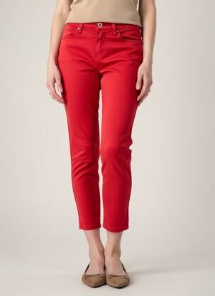 Pantalon 7/8 elasticitate mărime normală roșu LCDN femeie