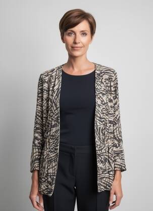 Sacou croială cambrată negru JULIE GUERLANDE femeie