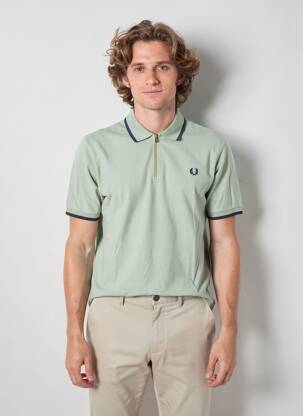 Polo țesătură jersey mâneci scurte verde FRED PERRY bărbat