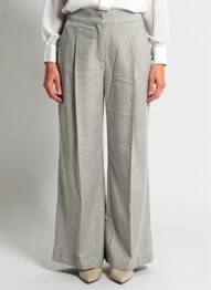 Pantalon larg închidere cu fermoar sub clapetă cu cârlig mărime normală gri KOCCA femme