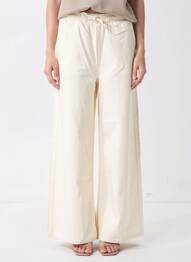Pantalon larg buzunare mărime normală bej SELECTED femme