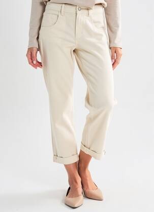 Pantalon 7/8 elasticitate mărime normală bej REIKO femeie