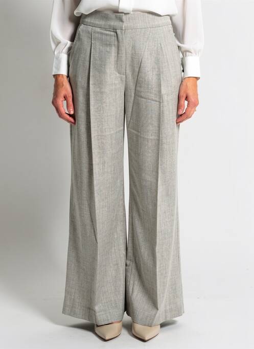Pantalon larg închidere cu fermoar sub clapetă cu cârlig mărime normală gri KOCCA femme