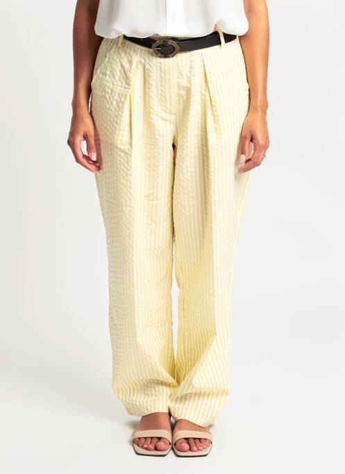 Pantalon larg buzunare mărime normală galben KOCCA femme