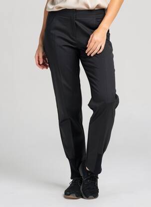 Pantalon slim talie înaltă talie înaltă negru MALOKA femeie