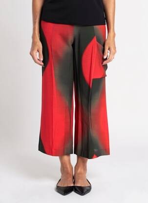 Pantalon 7/8 elasticitate mărime normală roșu OZAI N KU femeie