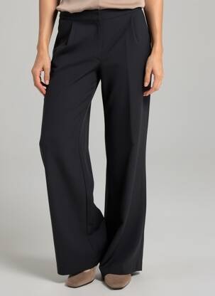 Pantalon larg țesătură crep mărime normală negru VERA MONT femeie