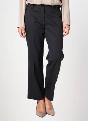 Pantalon drept țesătură crep mărime normală negru EVA KAYAN femeie