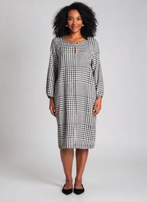 Rochie midi mâneci lungi mâneci lungi negru SANDWICH femeie