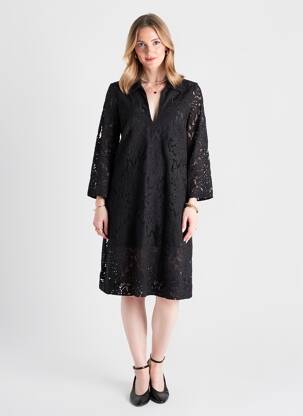 Rochie midi mâneci lungi mâneci lungi negru LA FEE MARABOUTEE femeie