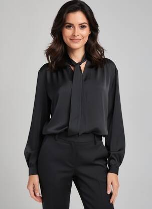 Bluză mâneci lungi mâneci lungi negru LA FEE MARABOUTEE femeie