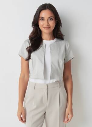 Bolero guler rotund gri BETTY BARCLAY femeie