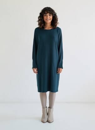 Rochie pulover elasticitate mâneci lungi verde SURKANA femme