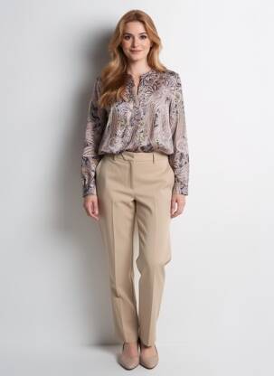 Bluză imprimeu floral mâneci lungi maro BETTY BARCLAY femeie