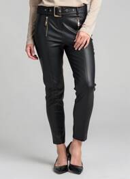 Pantalon 7/8 talie înaltă talie înaltă negru RELISH femme