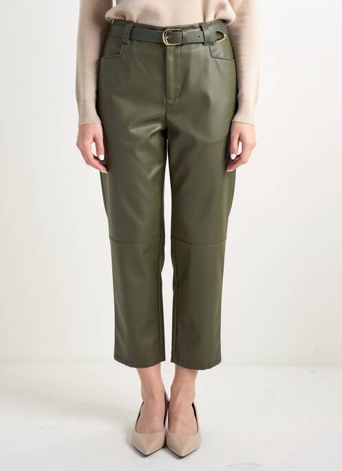 Pantalon 7/8 talie cu cleme mărime normală verde IMPERIAL femme