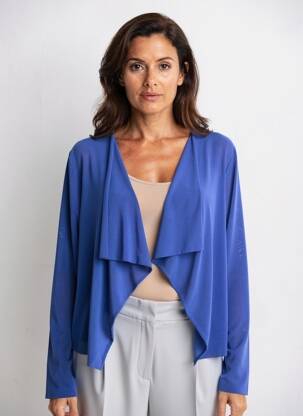 Vestă cu mâneci lungi mâneci lungi albastru INDIES femme