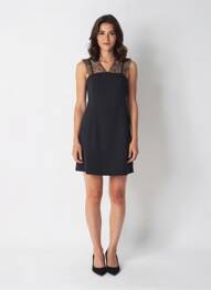 Rochie scurtă fără mâneci fără mâneci negru ONE STEP femme