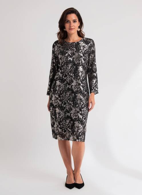 Rochie midi mâneci lungi mâneci lungi negru EVA KAYAN femme