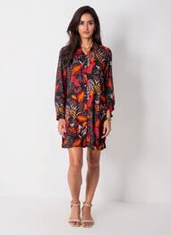 Rochie scurtă mâneci lungi mâneci lungi negru NOMADS femme