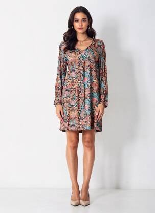 Rochie scurtă mâneci lungi mâneci lungi negru NOMADS femeie