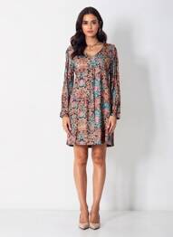 Rochie scurtă mâneci lungi mâneci lungi negru NOMADS femme