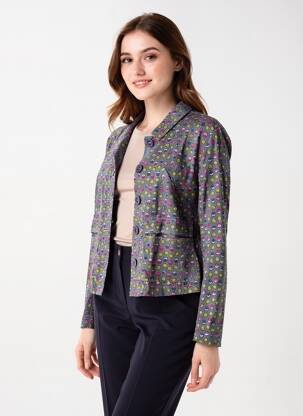 Jachete casual guler tip costum gri NOMADS femeie