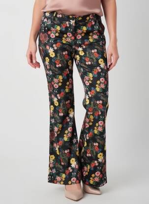 Pantalon evazat talie înaltă talie înaltă negru WOW TO GO femeie