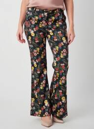 Pantalon evazat talie înaltă talie înaltă negru WOW TO GO femme