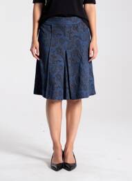 Fustă midi elasticitate albastru WOW TO GO femme