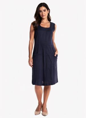 Rochie midi fără mâneci fără mâneci albastru NOMADS femeie
