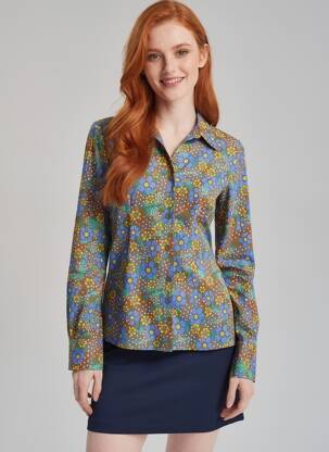 Cămașă imprimeu floral mâneci lungi verde WHO'S THAT GIRL femeie