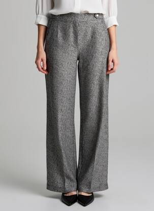 Pantalon larg buzunare mărime normală negru B.YOUNG femeie