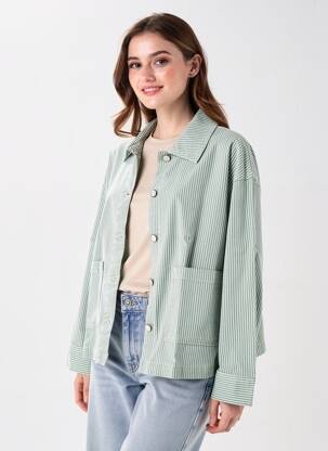 Jachete casual croială dreaptă verde B.YOUNG femeie